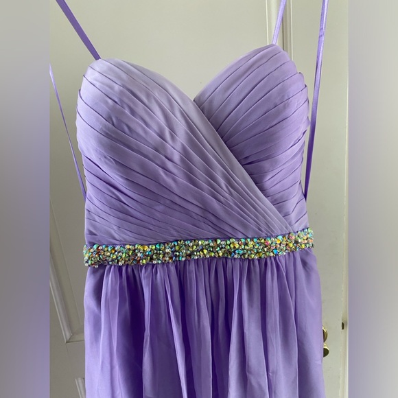 PROM DRESS - LA FEMME 20028 - Size 4 - Purple Ombré - Picture 3 of 14